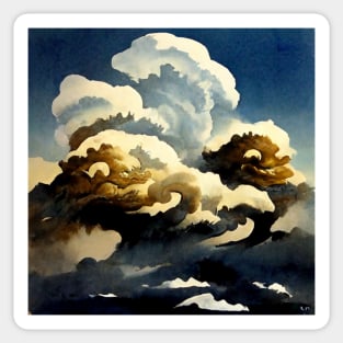 Majestic cumulus clouds Sticker